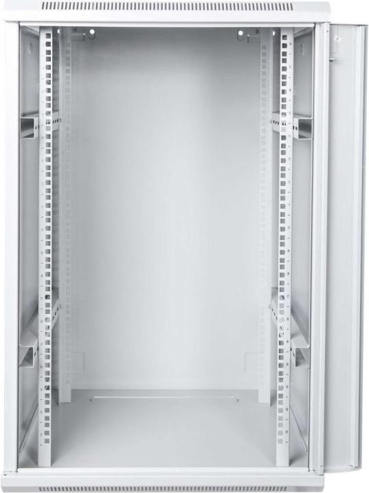 Immagine prodotto Digitus Armadio di rete a parete 19 21U rack 600x600 porta vetro grigio indiviso piegato 60kg (21 HE, Rack da 19 pollici)