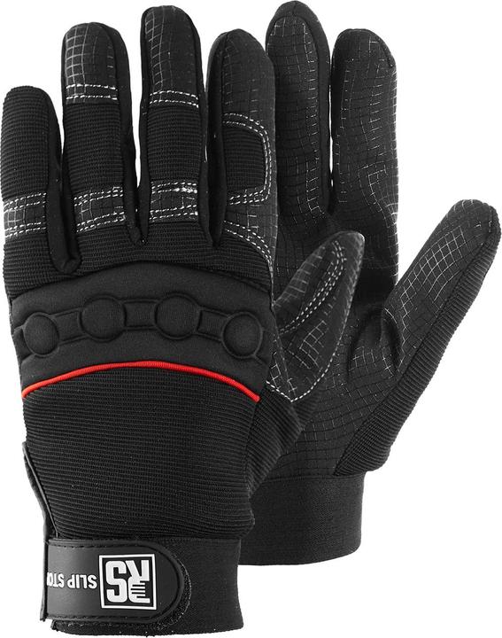 Actual product image No Name Gloves mechanic type RS Slip Stop, size 10, black (10)