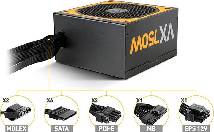 Produktbild Nox Urano VX Bronze Edition Netzteil 750 W 20+4 pin ATX ATX Schwarz (750 W)