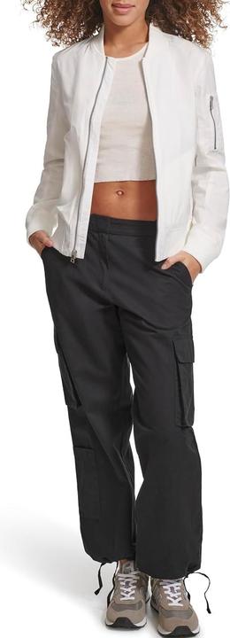 Actual product image Levis Womens Poly Bomber Jacket with Contrast Zipper Pockets (M)