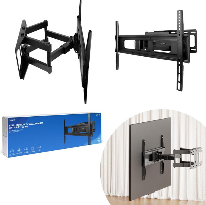 Produktbild Savio UTV-04 Halterung Aktive Halterung Schwarz (Wand, 60 kg, 37" - 86")