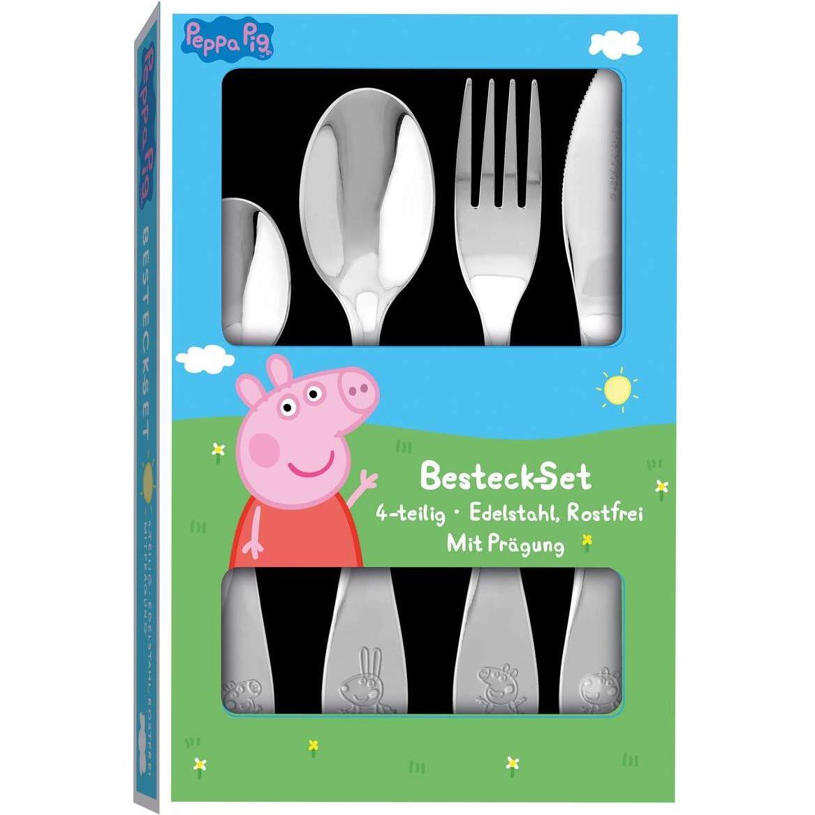 Thumbnail - P:OS Handels GmbH Kinderbesteck Peppa Pig, Besteck, Silber