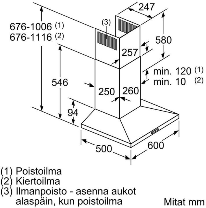 Produktbild Bosch Hausgeräte DWQ66DM50 (Wandhaube)