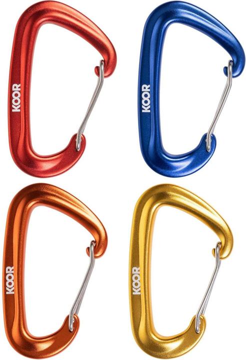 Koor Carabiner Fissare, Multicoloured, 4 pieces