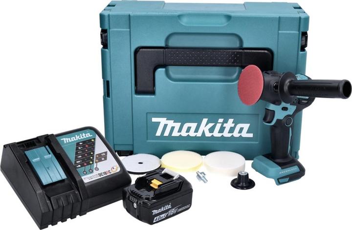Produktbild Makita DPV 300 RM1J Akku Schleifer Polierer 18 V 50 / 80 mm Brushless + 1x Akku 4,0 Ah + Ladegerät + (Exzenterschleifer)