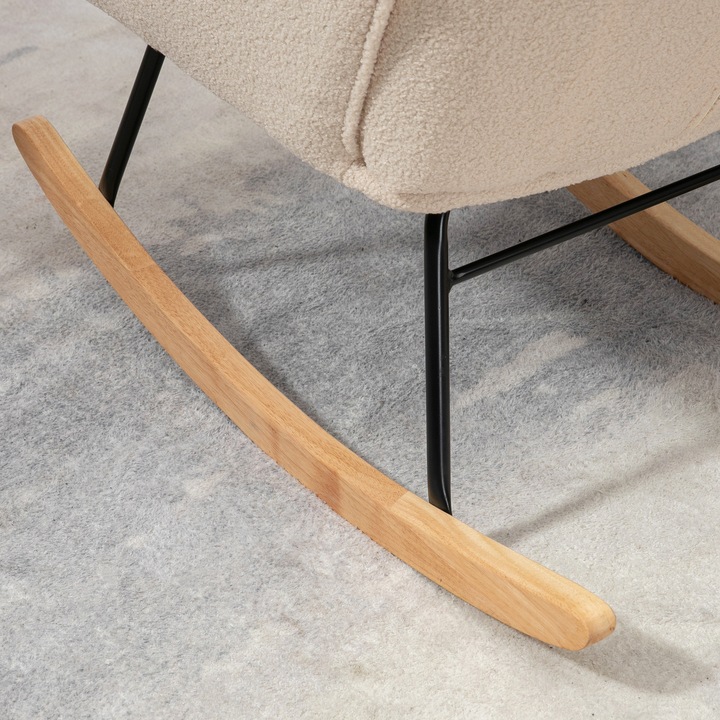 Produktbild Homcom Schaukelstuhl mit Armlehnen und Holzfüssen