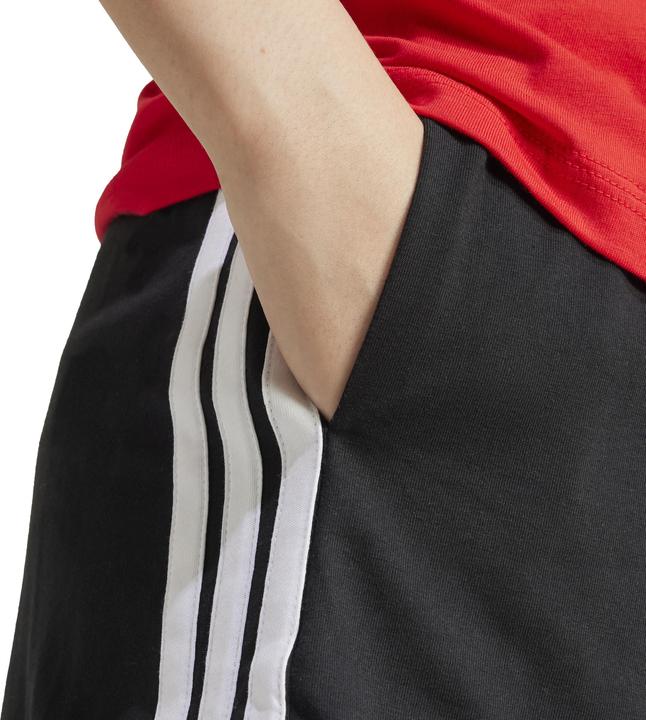 Actual product image adidas Damen Essentials 3-Stripes Cotton Shorts, Black/White, L (L)