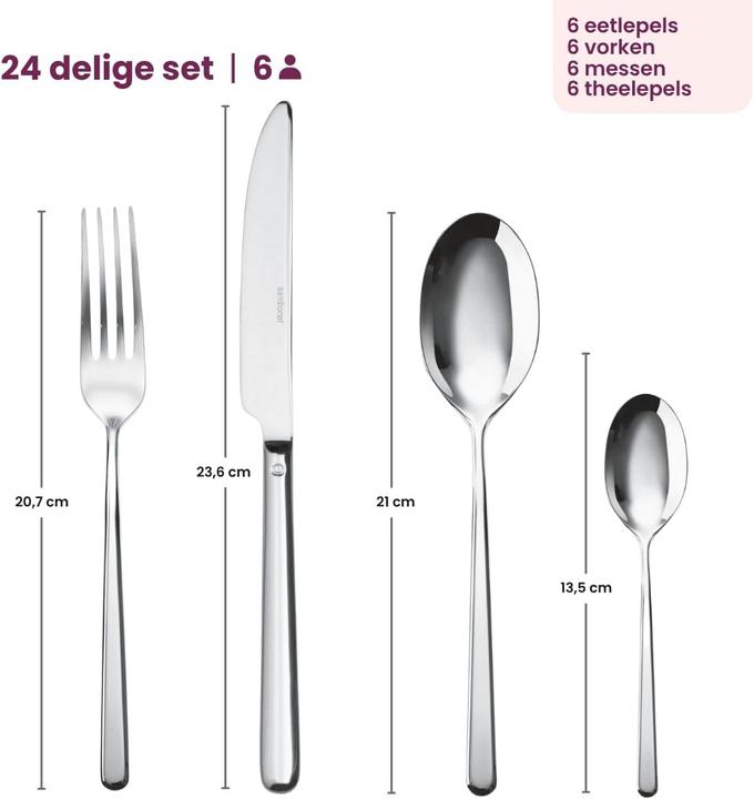 Produktbild Sambonet Linear (24 Stk., Besteck Set)