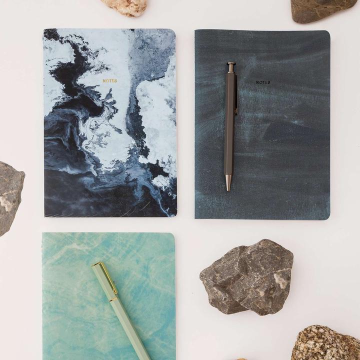 Image du produit Miquelrius Carnet de notes Stone black (A5, Blanc, Couverture rigide)