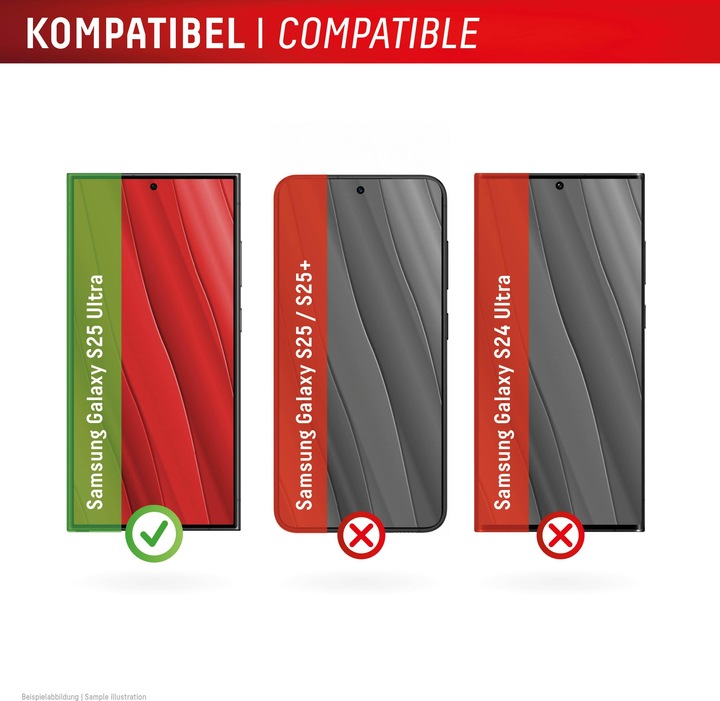 Actual product image Displex Premium Glass, Full Cover Panzerglas (1 Piece, Samsung Galaxy S25 Ultra)
