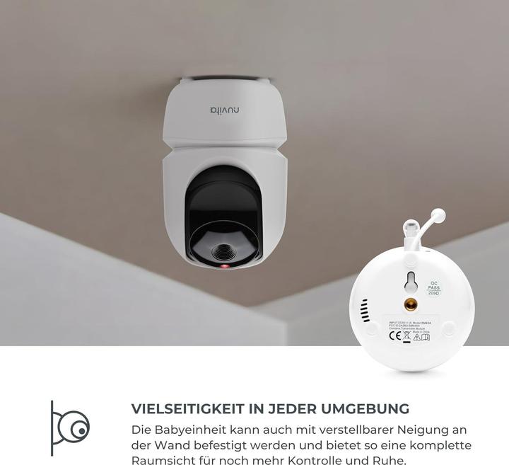 Image du produit Nuvita Moniteur audio-vidéo pour bébé digital 4,3" avec CAMÉRA PANORAMIQUE ET INCLINABLE (Vidéo et audio, 300 m)