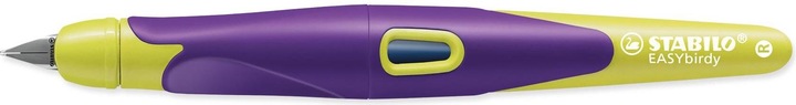 Actual product image STABILO EASYbirdy ergonomic school fountain pen for right-handers standard nib (Yellow, Violet, 1 x)