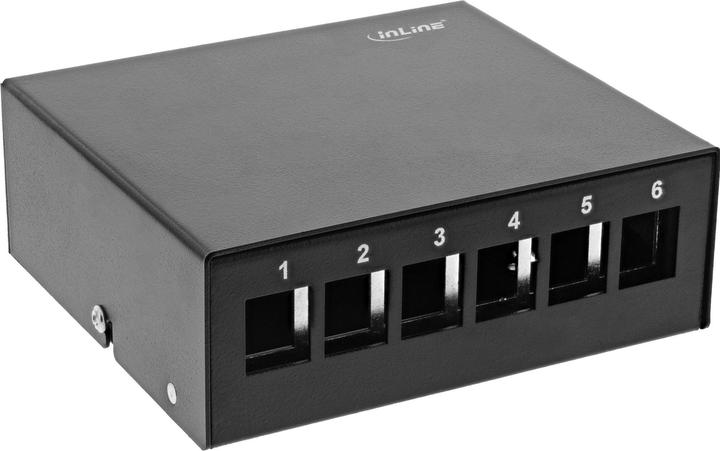 InLine Presa per pannello patch a montaggio esterno per 6x Keystone RJ45