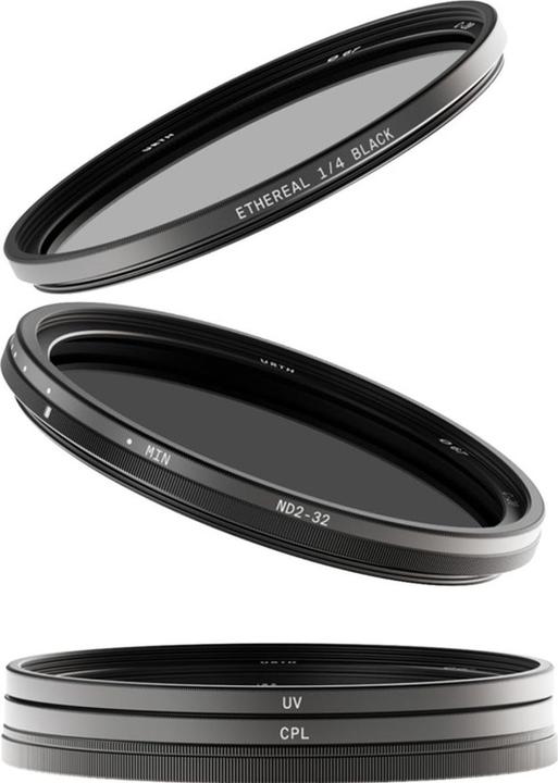 Actual product image Urth 49mm Cinematic Filter Kit Plus+ (UV, CPL, ND32, Ethereal 1/4 Black Mist) (49 mm, Neutral density filter, Polarizing filter, UV filter)