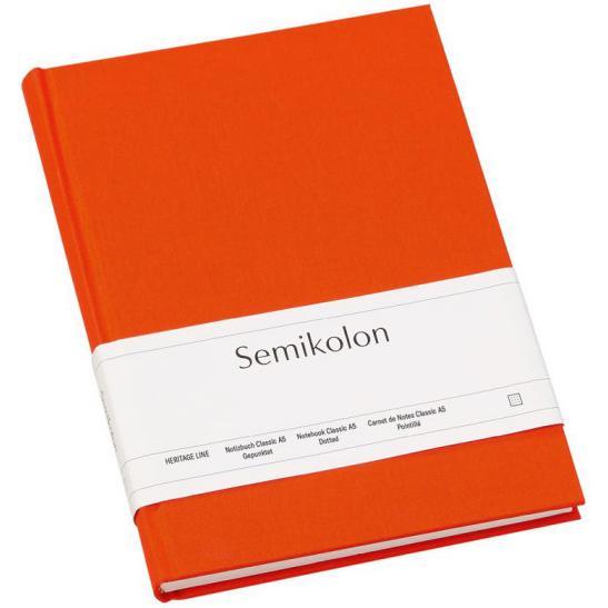 Semikolon, Heft + Block, Classic (A5, Gepunktet, Harter Einband)