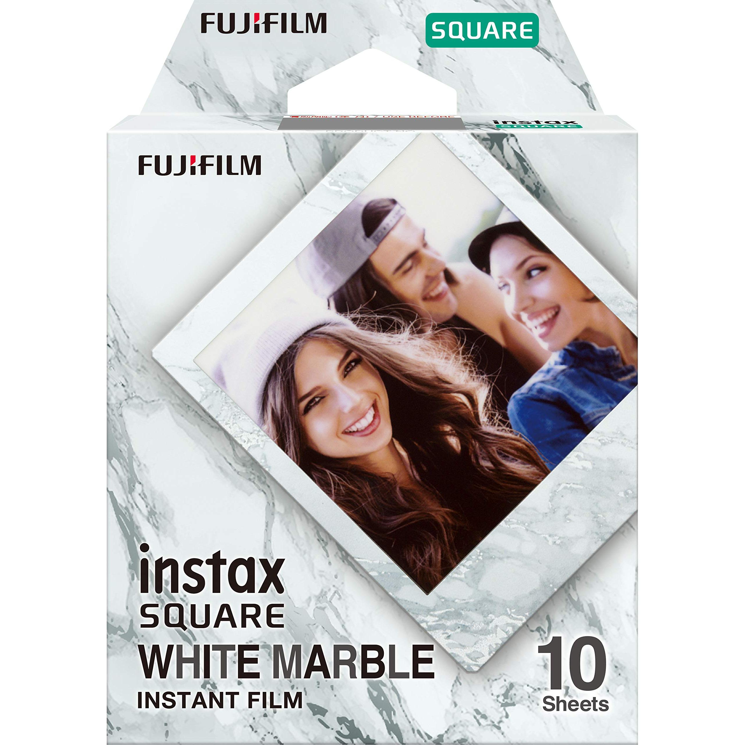 Fujifilm Instax Square White Marble (Instax Square), Sofortbildfilm, Weiss