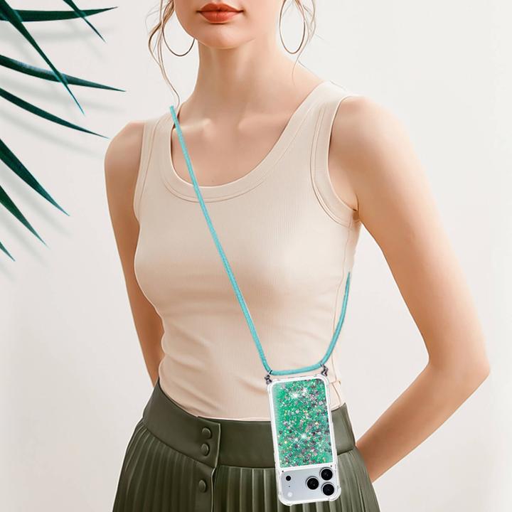 Immagine prodotto Cover-Discount iPhone 17 Pro - Glitzer Hülle mit Kordel (Apple iPhone 17 Pro)