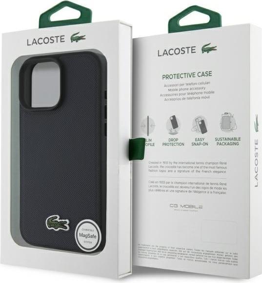 Produktbild Lacoste LCHMP16LPVCV iPhone 16 Pro 6.3" granatowy/navy hardcase Iconic Petit Pique MagSafe (Apple iPhone 16 Pro)