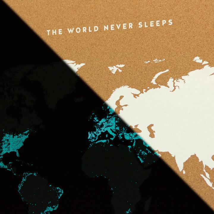 Actual product image Miss wood World map (World map, Bulletin board, 90 x 60 cm)