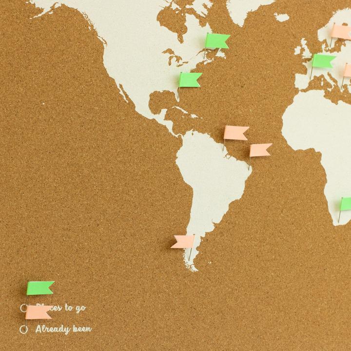 Actual product image Miss wood World map (World map, Bulletin board, 90 x 60 cm)