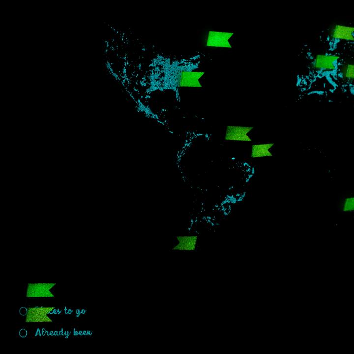 Actual product image Miss wood World map (World map, Bulletin board, 90 x 60 cm)
