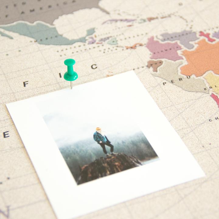 World Map Tropical (Bulletin board, World map, 90 x 60 cm)