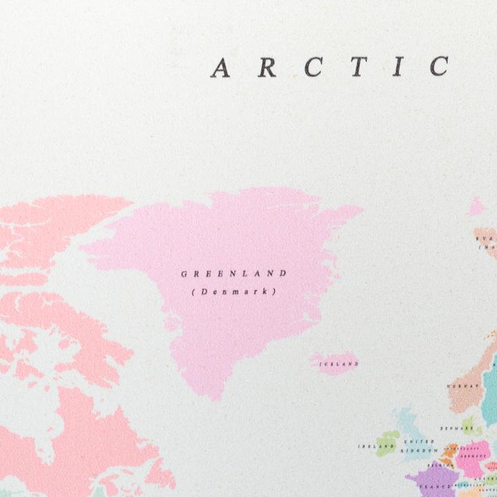 Produktbild Miss wood Woody Map Weltkarte - Watercolor - L - Retro (Weltkarte, Pinnwand, 60 x 45 cm)