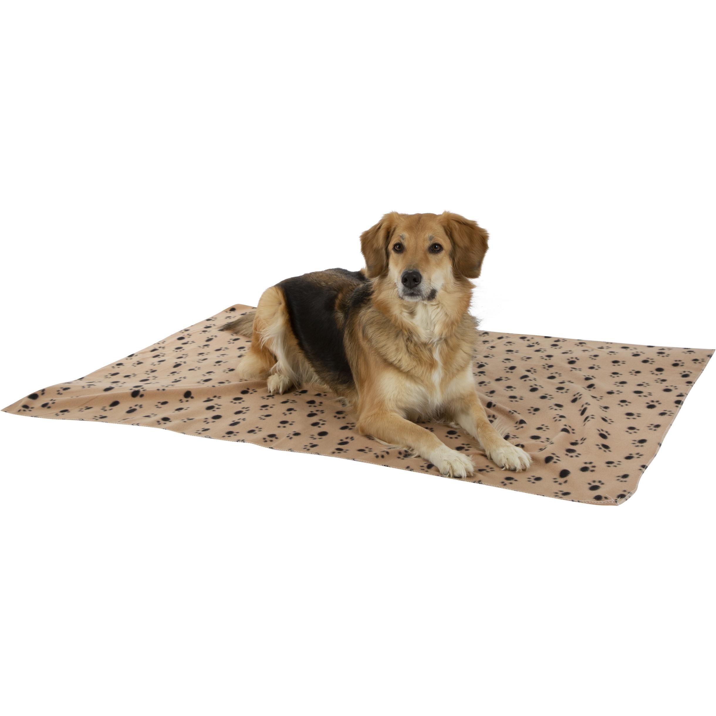 Kerbl Coperta Per Cani Stella 140x100 Cm - Beige Con Stampe Zampe, Per Divano E Viaggi - Foto 4