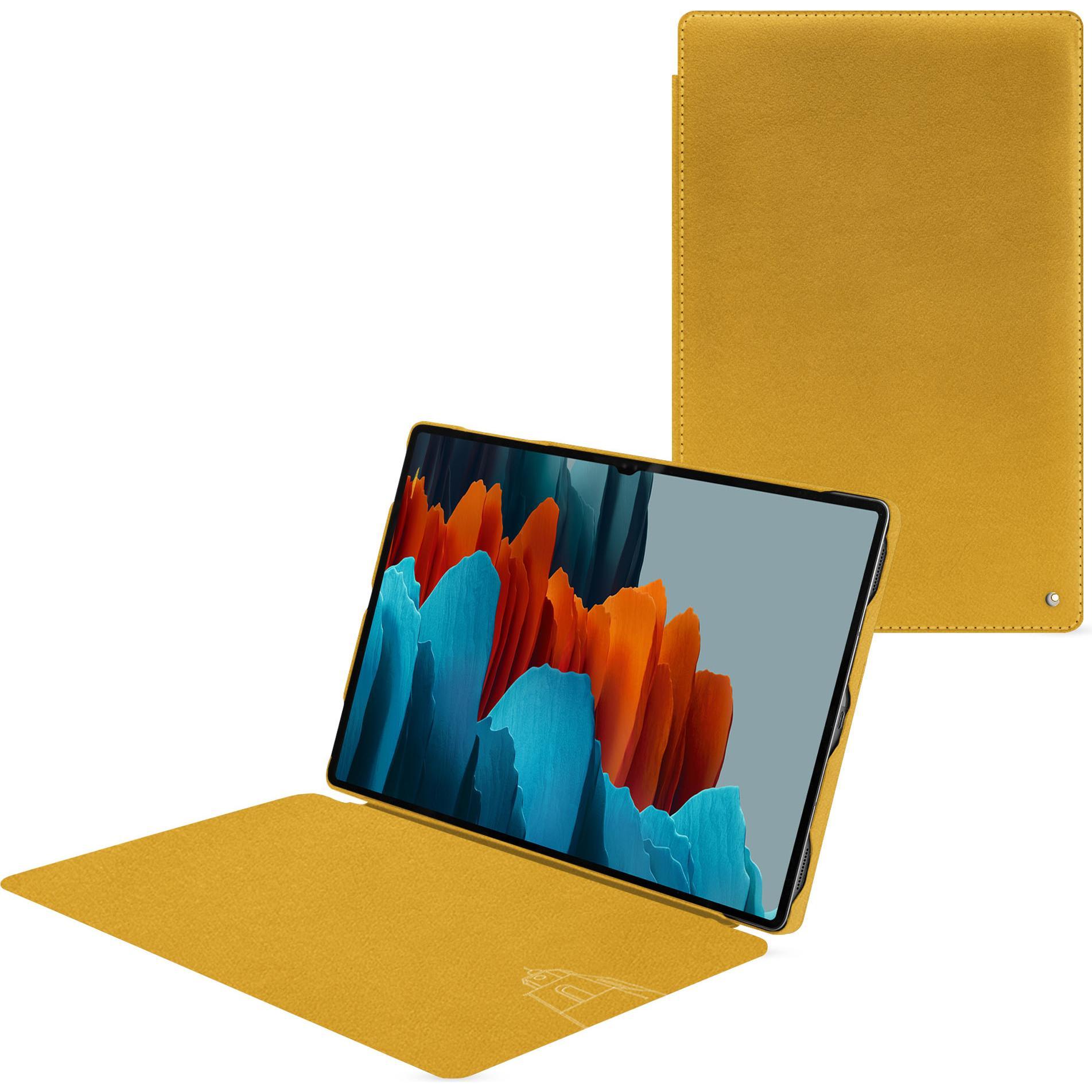 Noreve Lederschutzhülle horizontal (Galaxy Tab S9 Ultra), Tablet Hülle, Orange