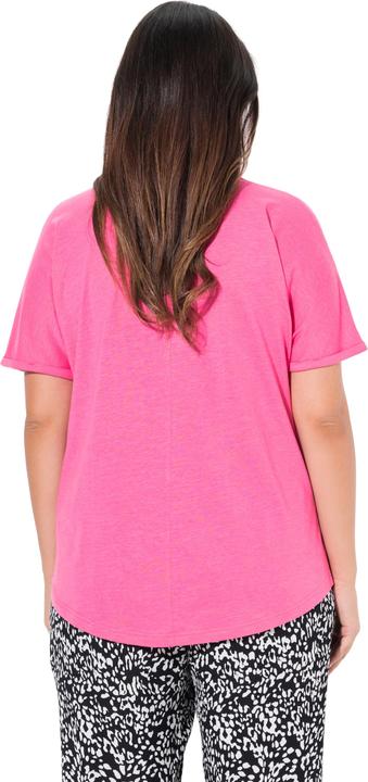 Produktbild Ulla Popken T-Shirt, runder Aufdruck, Oversized, Rundhals, Halbarm (56)