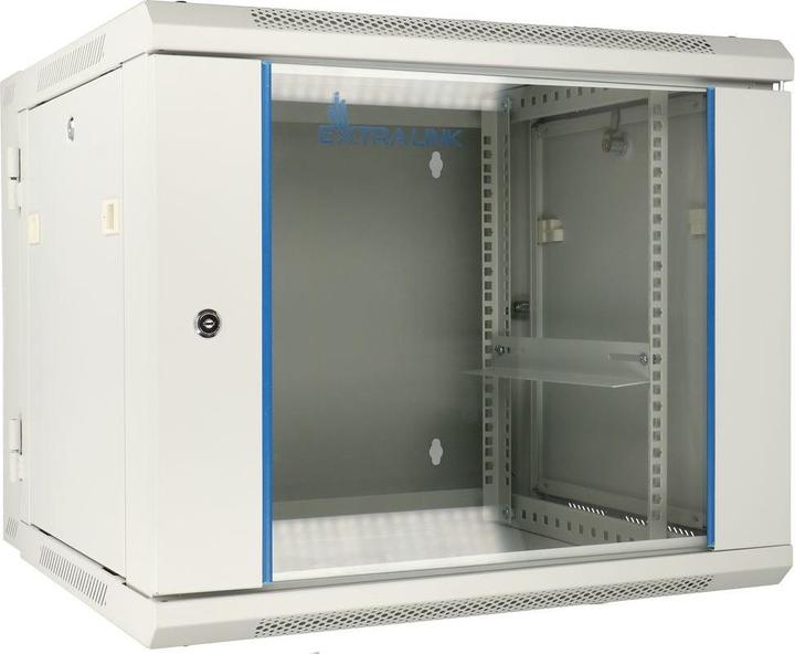 Produktbild Extralink 9U 600X600 AZH WALL-MOUNTED RACKMOUNT CABINET SWING TYPE GRAY Wall mounted rack Grey (9 HE, 19 Zoll Rack)