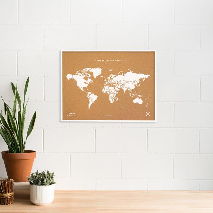 Actual product image Miss wood World map (World map, Bulletin board, 60 x 45 cm)