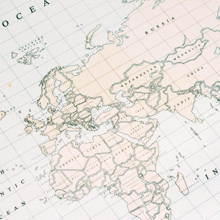 Image du produit Miss wood Carte boisée - Aquarelle - L - Vintage (Planisphère, Tableau d'affichage, 60 x 45 cm)