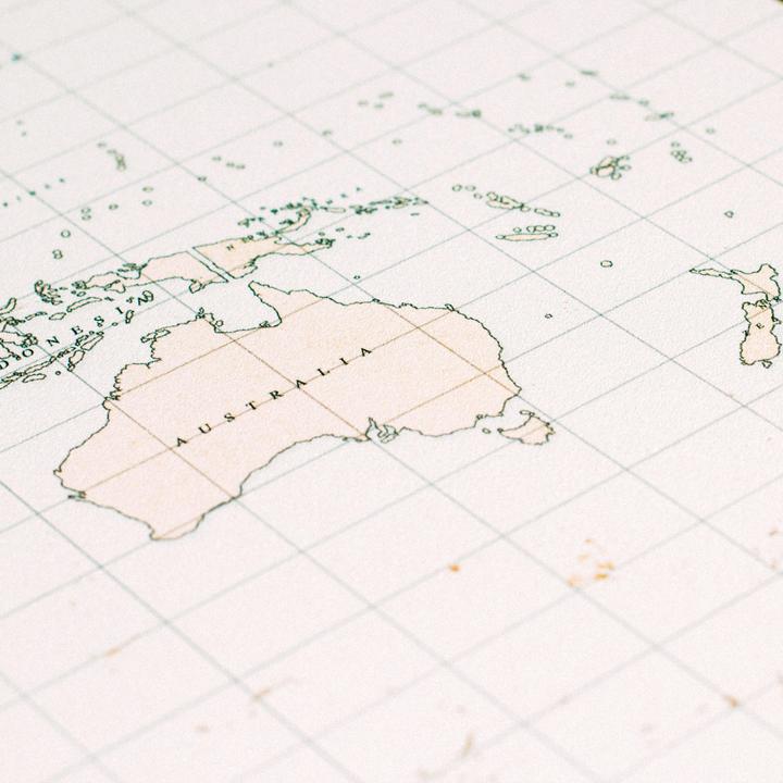 Image du produit Miss wood Carte boisée - Aquarelle - L - Vintage (Planisphère, Tableau d'affichage, 60 x 45 cm)