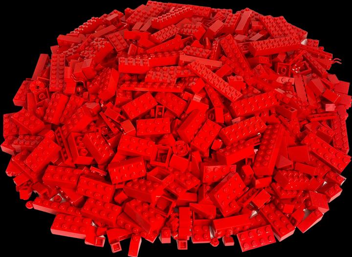 Image du produit LEGO Briques Rouge mélangé - 100 pièces - Red bricks mix - NOUVEAU (LEGO Accessoires)