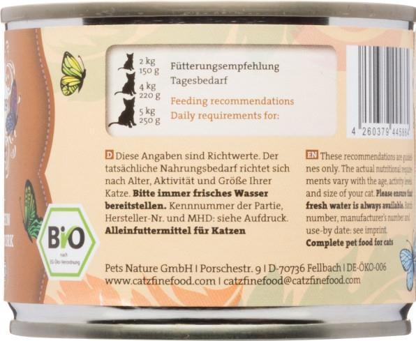 Immagine prodotto Catz Finefood Maiale biologico No.509 (Adulto, 6 pz., 200 g)
