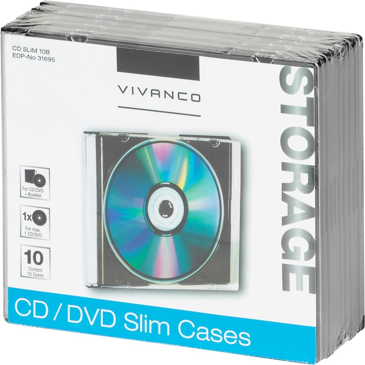 Immagine prodotto Vivanco Custodia sottile per CD/DVD