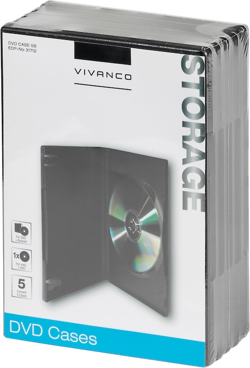Immagine prodotto Vivanco Custodia DVD per una confezione da 5 DVD