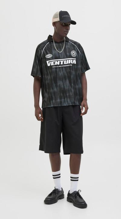 Actual product image Jack & Jones Jcoretreat Aop Mesh Open Collar Polo Ss (XXL)
