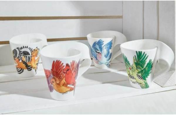 Produktbild Villeroy & Boch Malindi Fine Premium Bone Porcelain Mocha/Espresso Cup, Green, Red, White, 25 17 x 8 cm, 100 ml, 1 (300 ml, 1x)