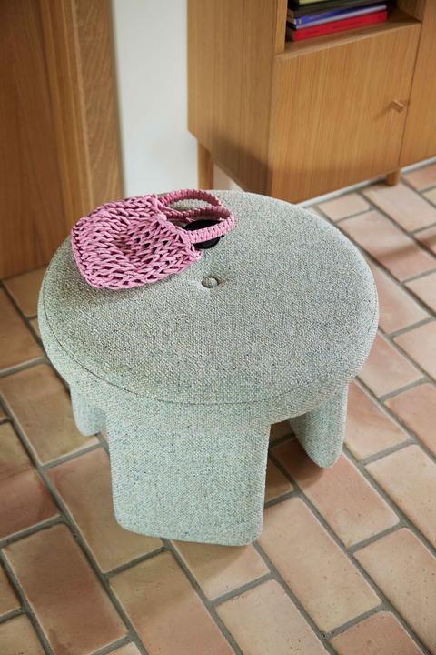 Actual product image Hübsch Rocco Pouffe Light green