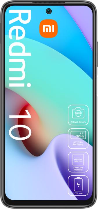 Productafbeelding Xiaomi Redmi 10 (128 GB, Koolstofgrijs, 6.85", Dubbele SIM, 50 Mpx, 4G)