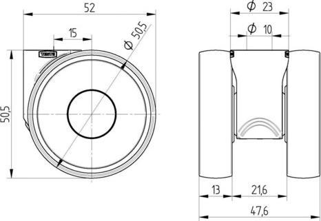 Produktbild Tente Doppellenkrollen Linea 50