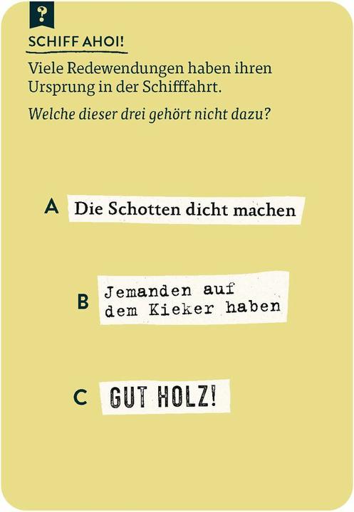 Image du produit Le grand quiz des expressions et des proverbes (Allemand)