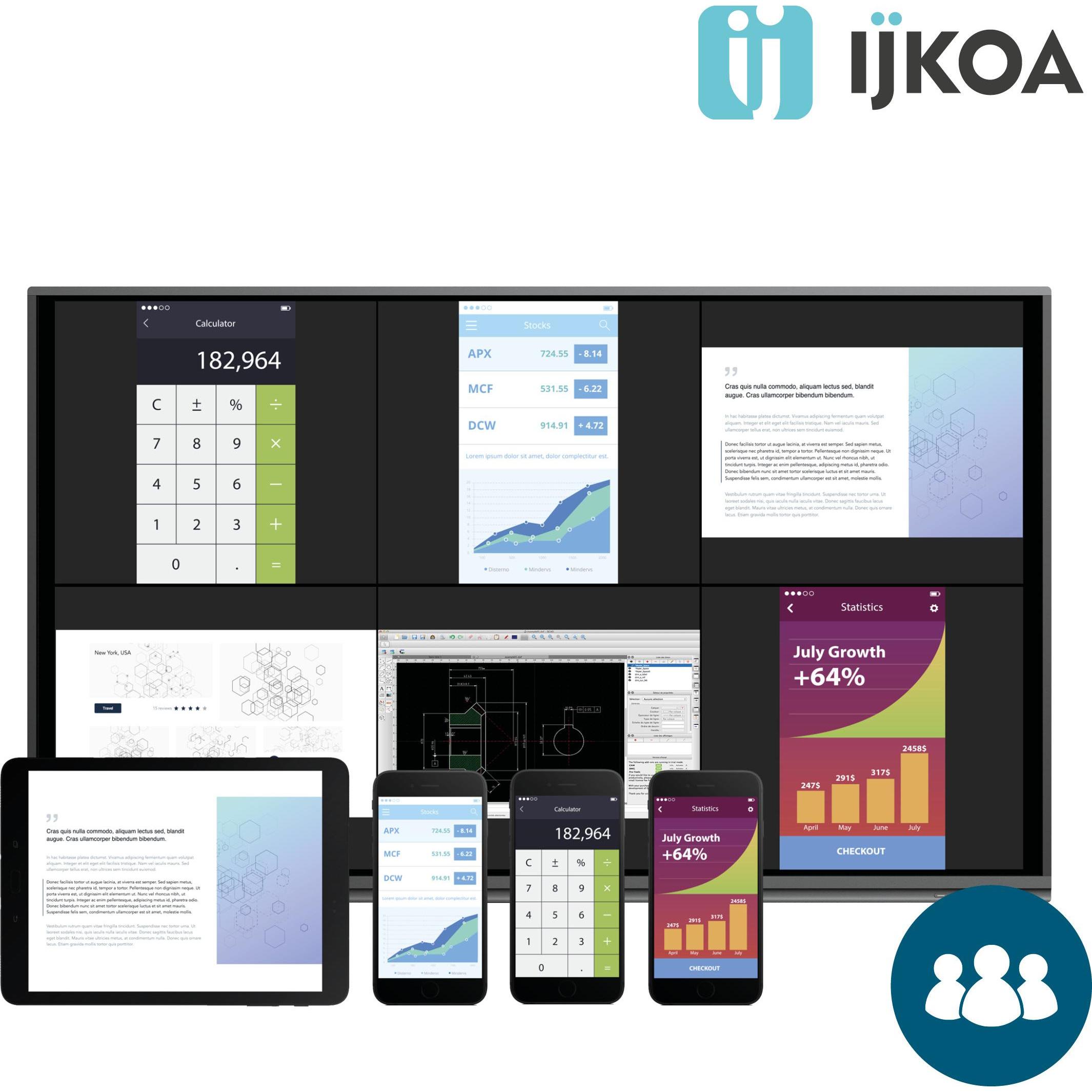 Ijkoa 75" Pro MFP 4K, Android 9, 4GB, inkl. Wandhalterung (75"), Digital Signage