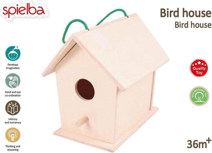 Immagine prodotto Spielba Set creativo di casette per uccelli con colori e pennelli