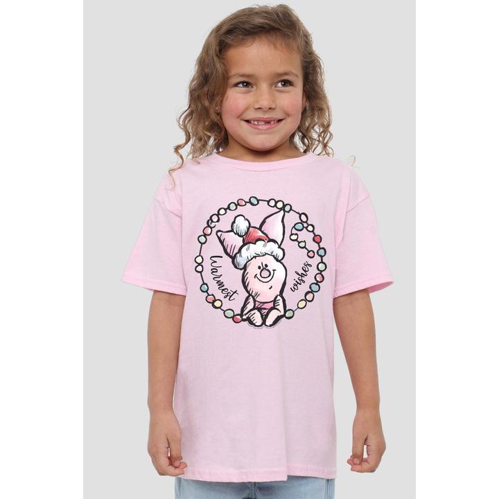 Actual product image Winnie the Pooh Childrens/Kids Warmest Christmas Wishes Piglet T-Shirt (140)