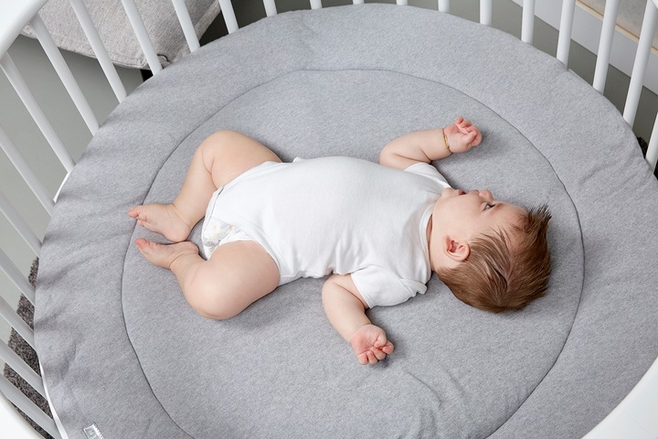 Actual product image Meyco Playpen insert rond Knit basic grey melange (95 cm, 95 cm)