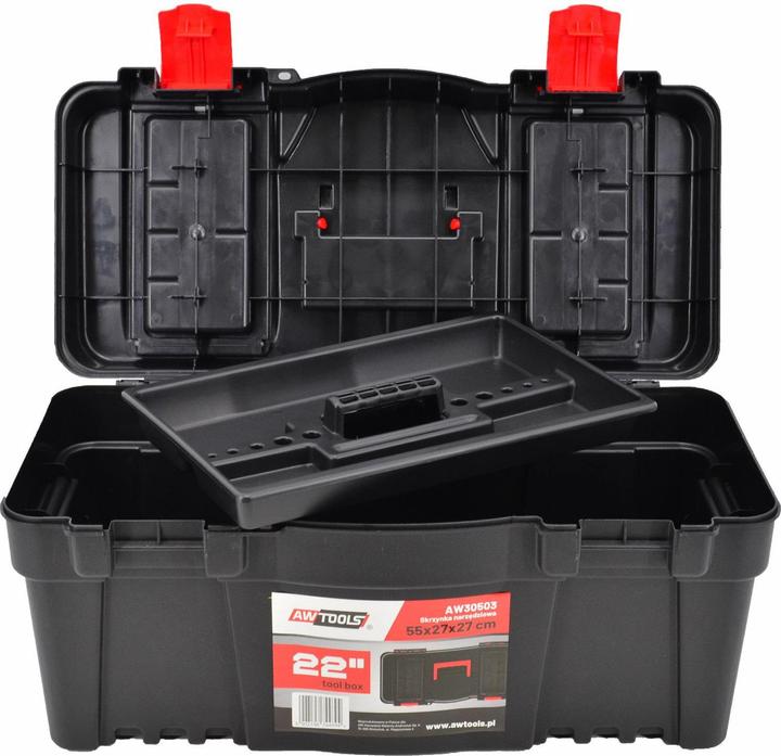Actual product image Awtools PVC Large Tool Case 22″ 550mm with Organiser