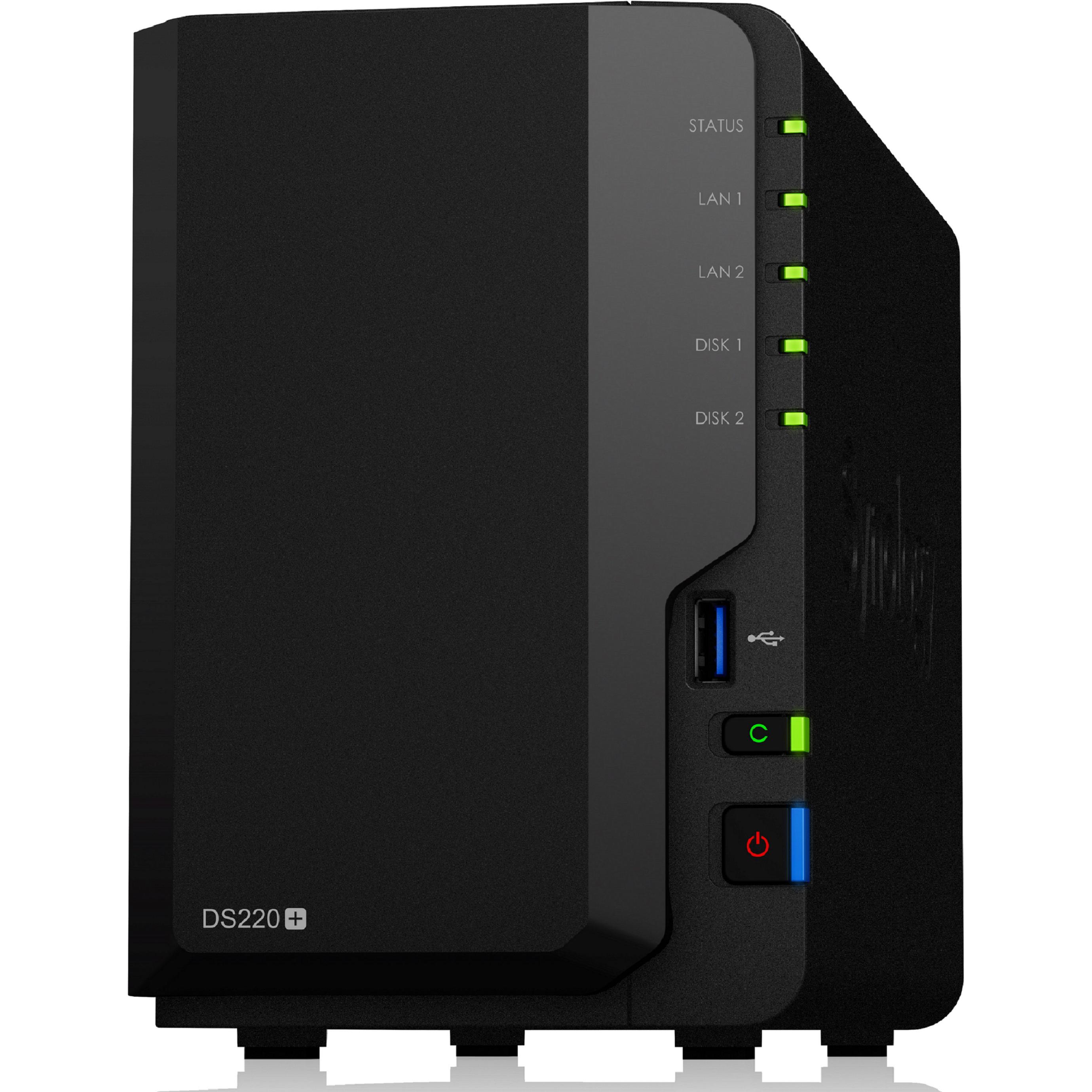 Synology DS220+ (0 TB), NAS, Schwarz
